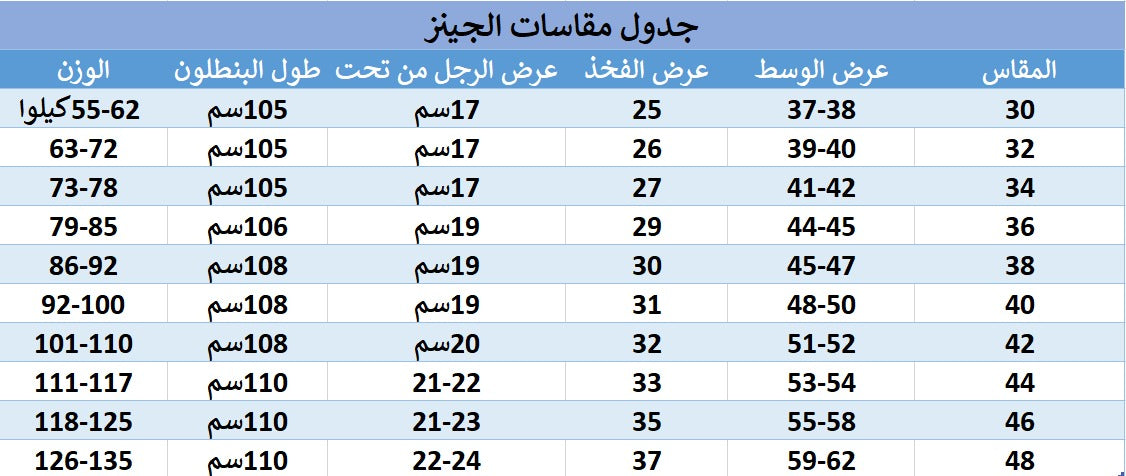 بنطلون جينز ( مخزن 122 )